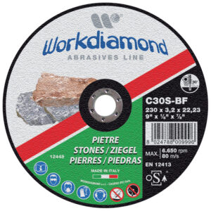 PIE - dischi abrasivi da taglio e da sbavo pietra - Workdiamond